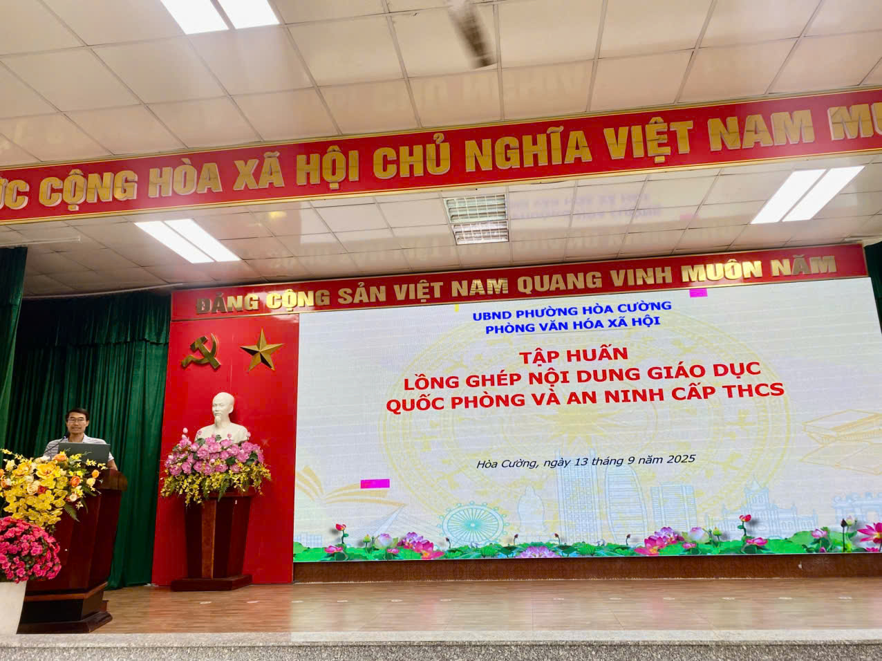 TẬP HUẤN LỒNG GHÉP NỘI DUNG GIÁO DỤC QUỐC PHÒNG VÀ AN NINH TRONG TRƯỜNG TIỂU HỌC, TRUNG HỌC CƠ SỞ NĂM HỌC 2025-2026
