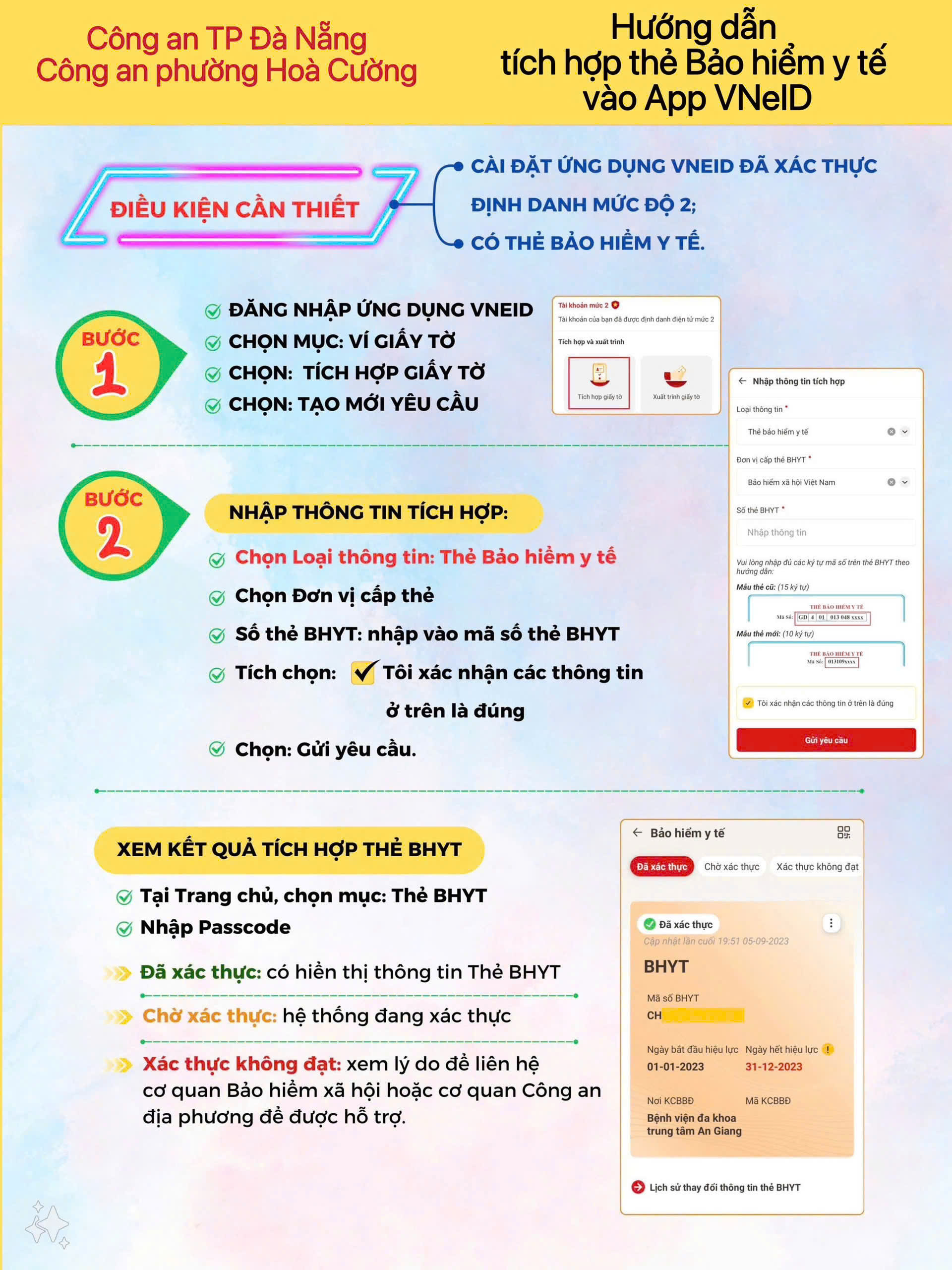 Thông báo hướng dẫn người dân kích hoạt tài khoản định danh điện tử mức 2, tích hợp Bảo hiểm y tế vào ứng dụng VNeID