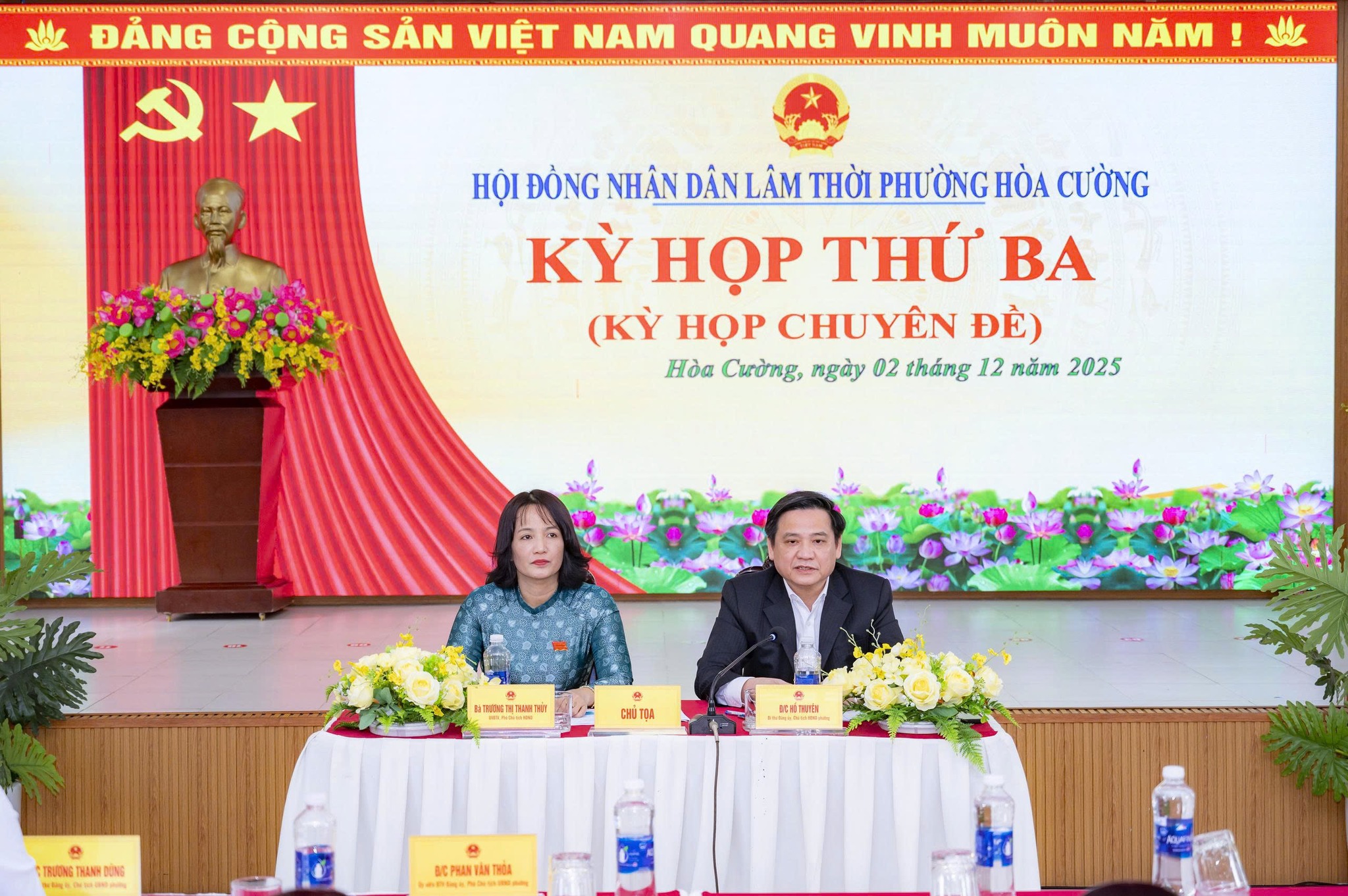 HỘI ĐỒNG NHÂN DÂN LÂM THỜI PHƯỜNG HÒA CƯỜNG TỔ CHỨC KỲ HỌP THỨ 3