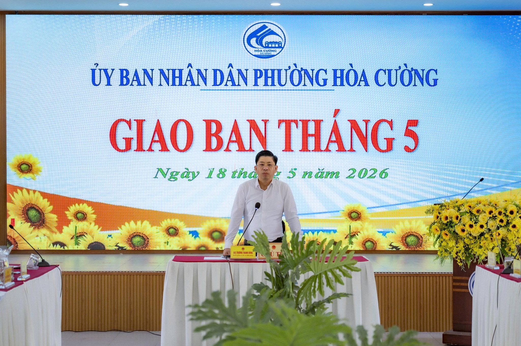 UBND PHƯỜNG HÒA CƯỜNG TỔ CHỨC HỘI NGHỊ GIAO BAN THÁNG 5