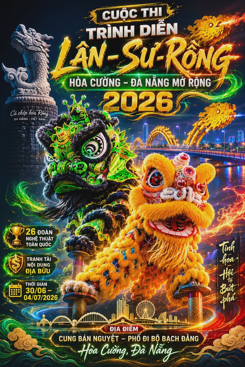 KẾ HOẠCH TỔ CHỨC CUỘC THI TRÌNH DIỄN LÂN - SƯ - RỒNG HÒA CƯỜNG - ĐÀ NẴNG MỞ RỘNG NĂM 2026